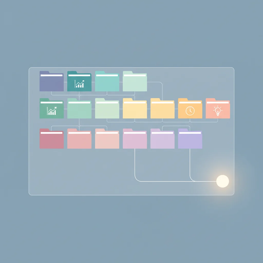 깔끔하게 분류된 데스크톱 폴더 구조