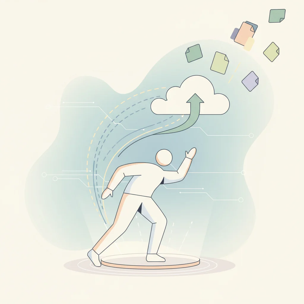 열정적으로 파일을 업로드하는 모습