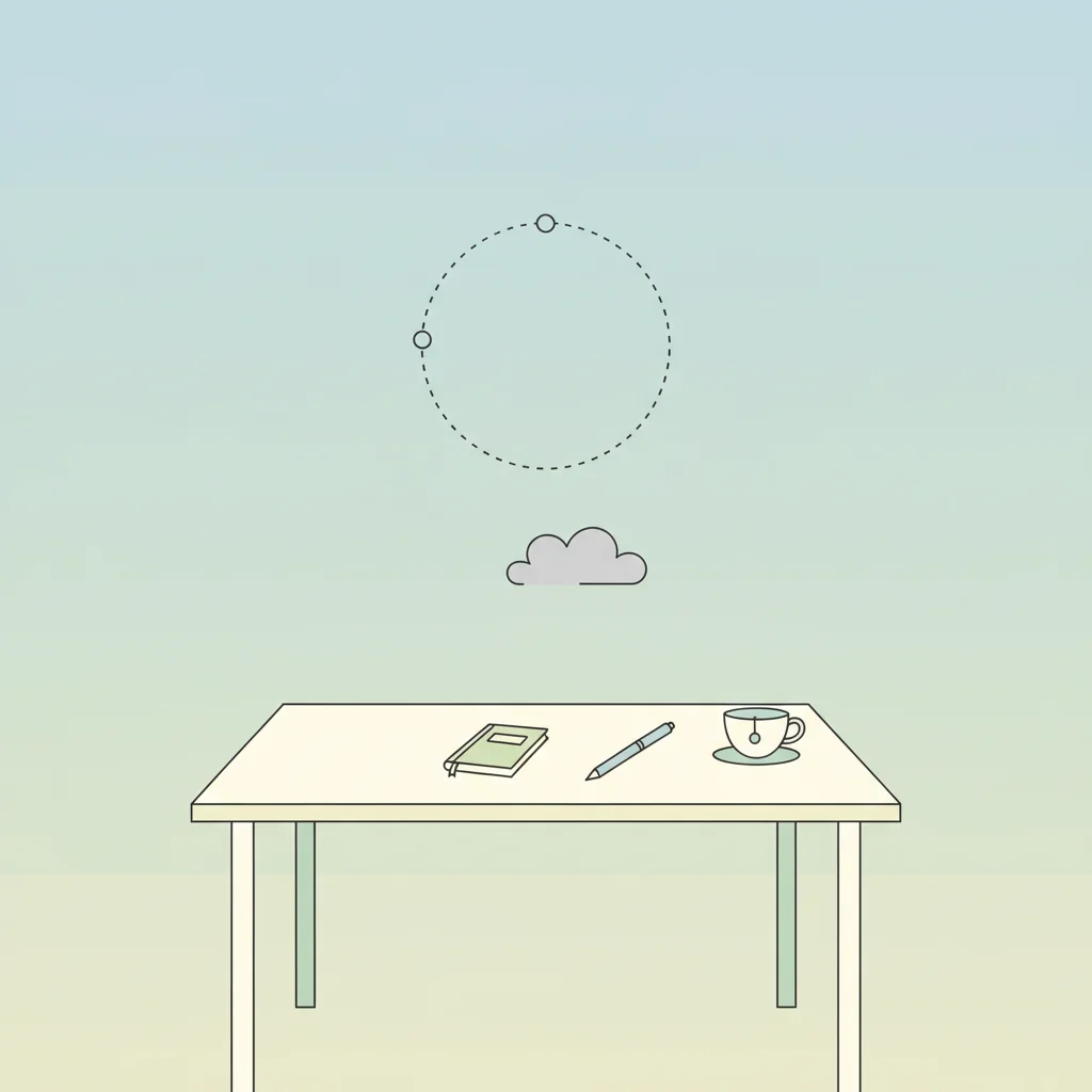 목표 없는 깔끔한 책상