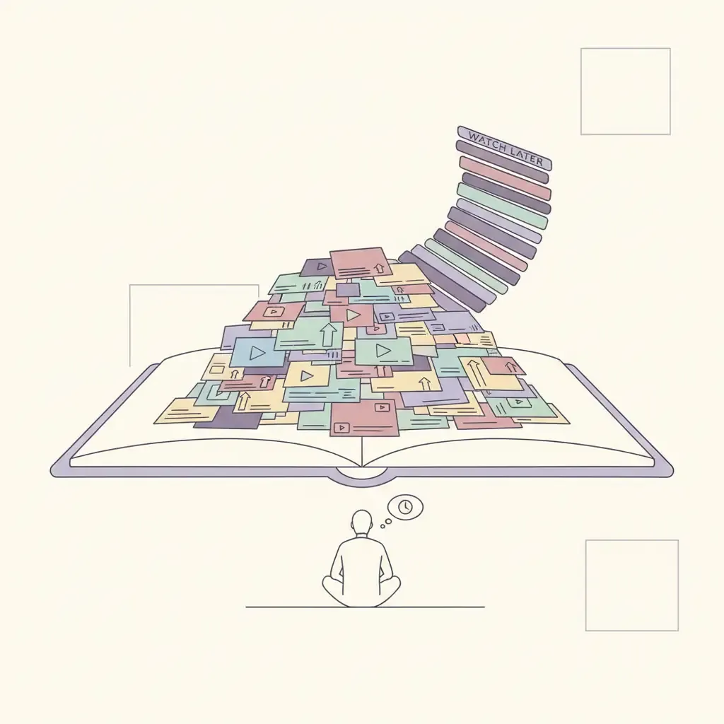 YouTube 구독 목록에 가득한 생산성 채널들, 쌓여있는 '나중에 볼 영상' 플레이리스트