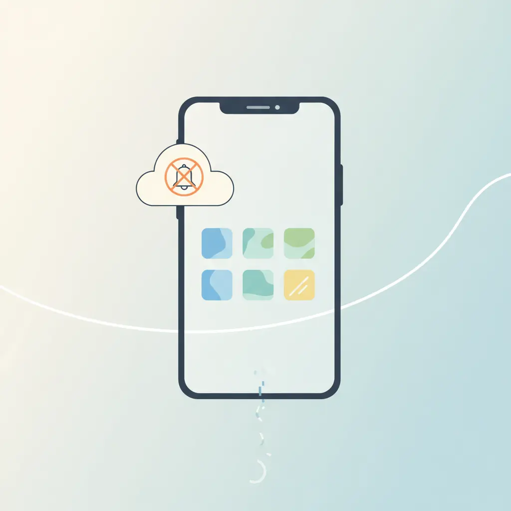 스크린 타임 알림을 끄고, 추적 앱들을 삭제한 깔끔한 화면