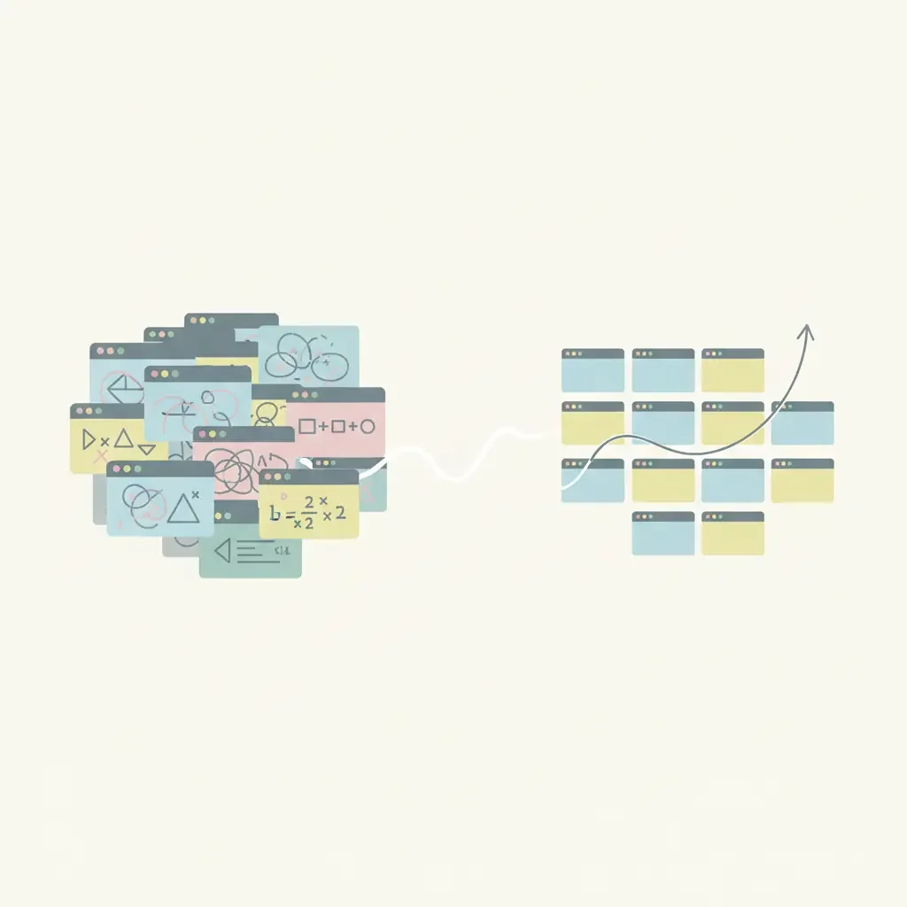 수십 개의 탭과 복잡한 공식이 있는 스프레드시트