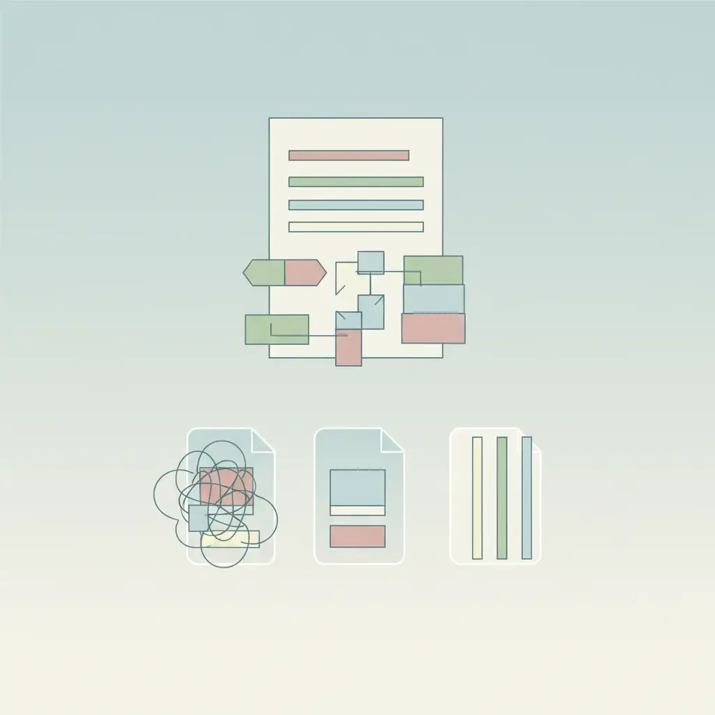 복잡한 규칙 체계를 정리한 문서, 예시 파일명들