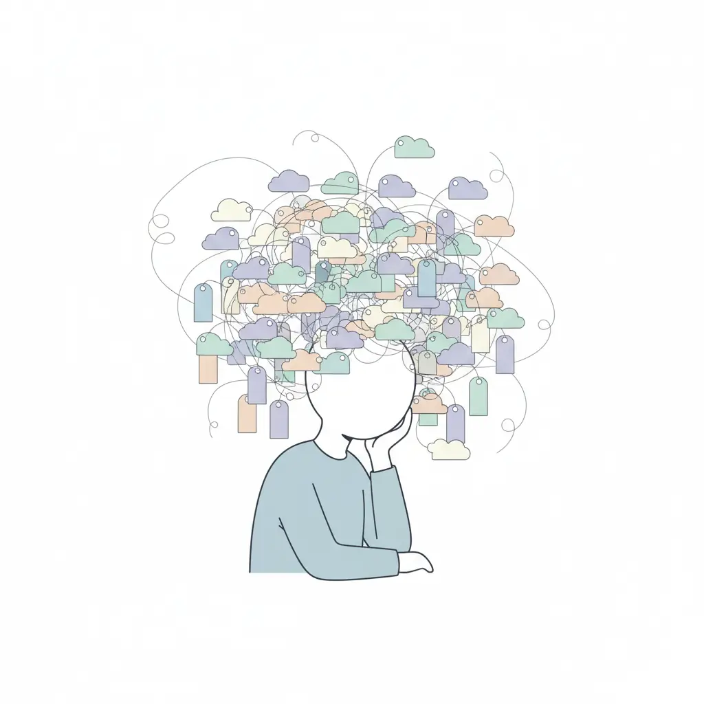 태그가 186개로 늘어나 복잡해진 시스템을 보며 고민하는 모습